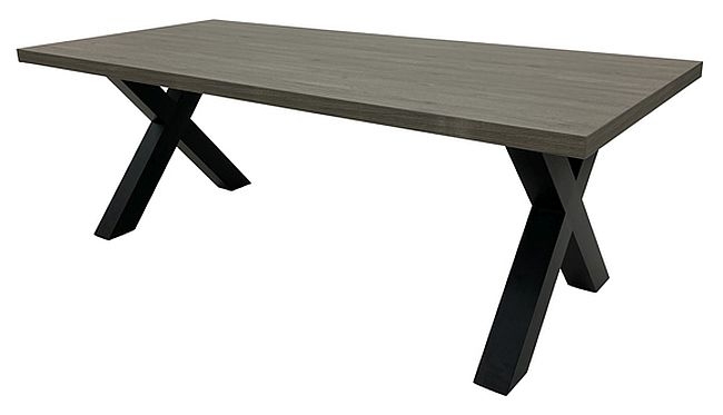 Product photograph of Dallas Grey 220cm Dining Table from Choice Furniture Superstore.